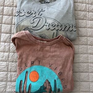 Desert / Cactus Cropped Oversized graphic tees 🌵